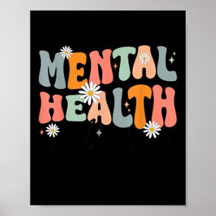 Groovy Mental Health S Human Brain Sjukdom Awarene Poster