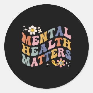 Groovy Mental Health S Human Brain Sjukdom Awarene Runt Klistermärke