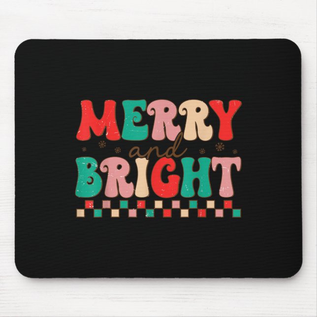 Groovy Merry And Bright Christmas Matching Family  Musmatta (Framsidan)