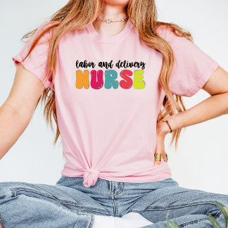 Groovy Midsekels arbets- och leveranssjuksköterska T Shirt