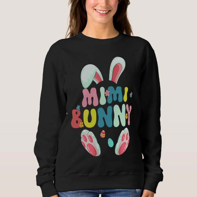 Groovy Mimi Bunny Cute Matching Family Easter T Shirt (Framsida)