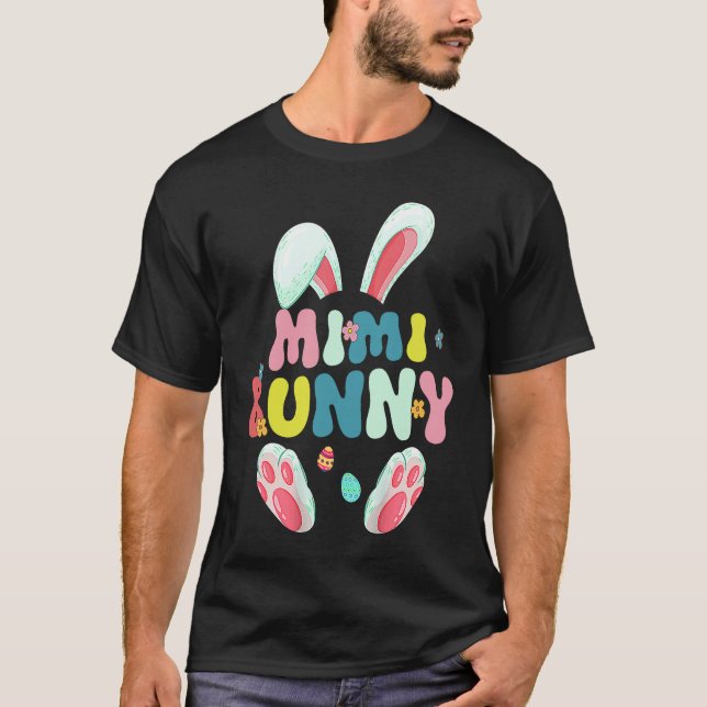 Groovy Mimi Bunny Cute Matching Family Easter T Shirt (Framsida)
