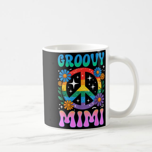 Groovy Mimi Floral Hipe Funny Mother's Day Mom Wom Kaffemugg (Höger)