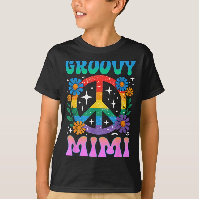 Groovy Mimi Floral Hipe Funny Mother's Day Mom Wom T Shirt (Framsida)
