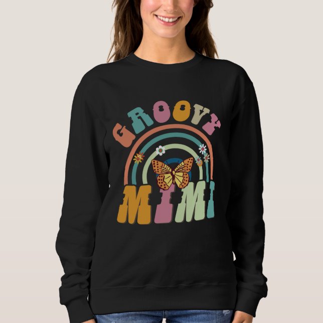 Groovy Mimi Grandma Grandmother Hippie Theme Mothe T Shirt (Framsida)
