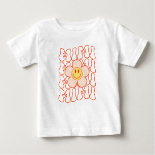 Groovy Mimi Lycklig Ansikte Smile Cute Daisy Flowe T Shirt