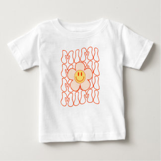 Groovy Mimi Lycklig Ansikte Smile Cute Daisy Flowe T Shirt