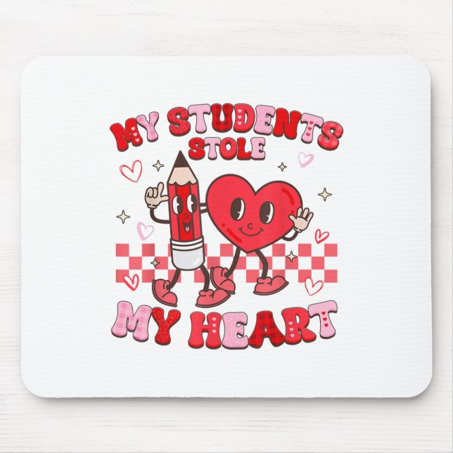 Groovy Min Studenter stjäl mitt hjärta Valentines  Musmatta (Framsidan)