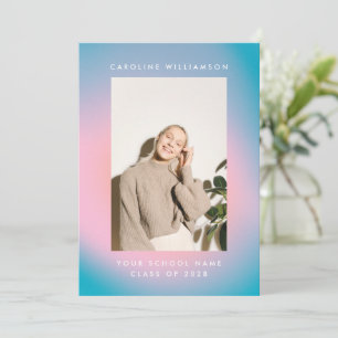 Groovy Mod Pastel Retro Anpassningsbar Photo Stude Meddelande