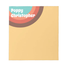 Groovy Modern Retro Colorful Kurvor Personlig Anteckningsblock