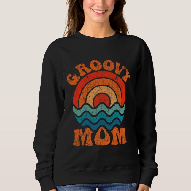 Groovy Mom Retro 70s Aesthetic Nostalgia Mothers D T Shirt (Framsida)