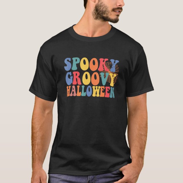 Groovy Mood Spooky Halloween Costume T Shirt (Framsida)