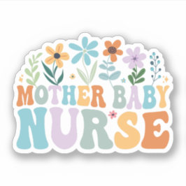 Groovy Mor Baby Nurse, Postpartum Nurse Klistermärken