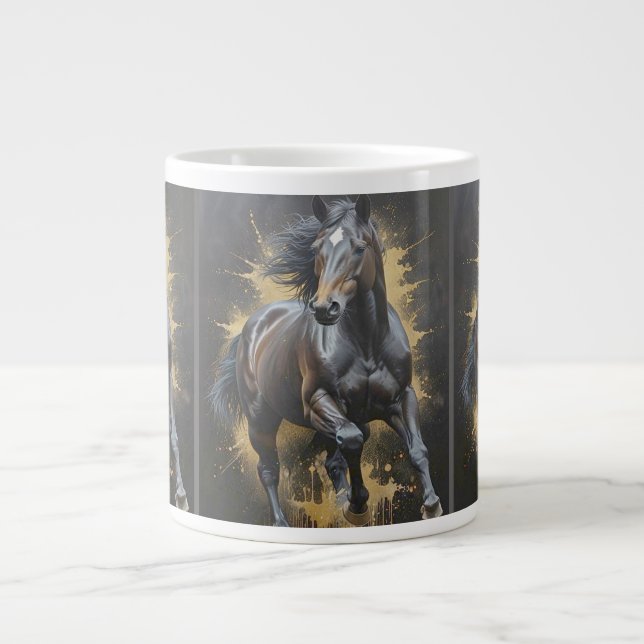 groovy mörk häst jumbo mugg (Framsidan)