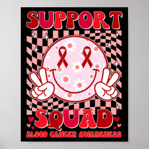 Groovy Motivationsstödgrupp Blodcancer Medvetenhet Poster