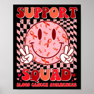Groovy Motivationsstödgrupp Blodcancer Medvetenhet Poster