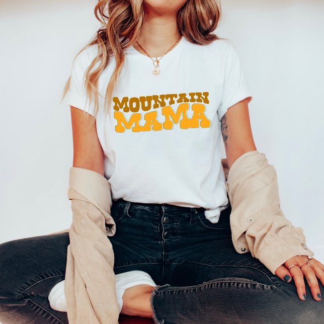 Groovy Mountain Mamma Shirt T Shirt (Groovy, Mountain Mama, Nature Lover, Boho Chic, Adventure Vibes, Retro Style, Mountain Life, Outdoor)