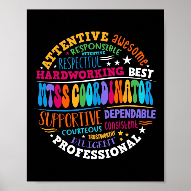 Groovy Mtss Coordinator School Counselor School Ps Poster (Framsidan)