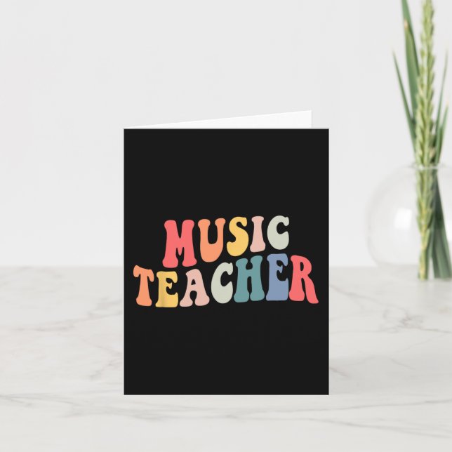 Groovy Music Teacher Teacher Back to school Kort (Framsida)
