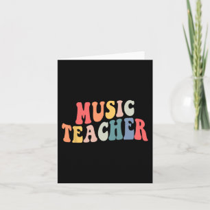 Groovy Music Teacher Teacher Back to school Kort