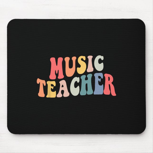 Groovy Music Teacher Teacher Back to school Musmatta (Framsidan)