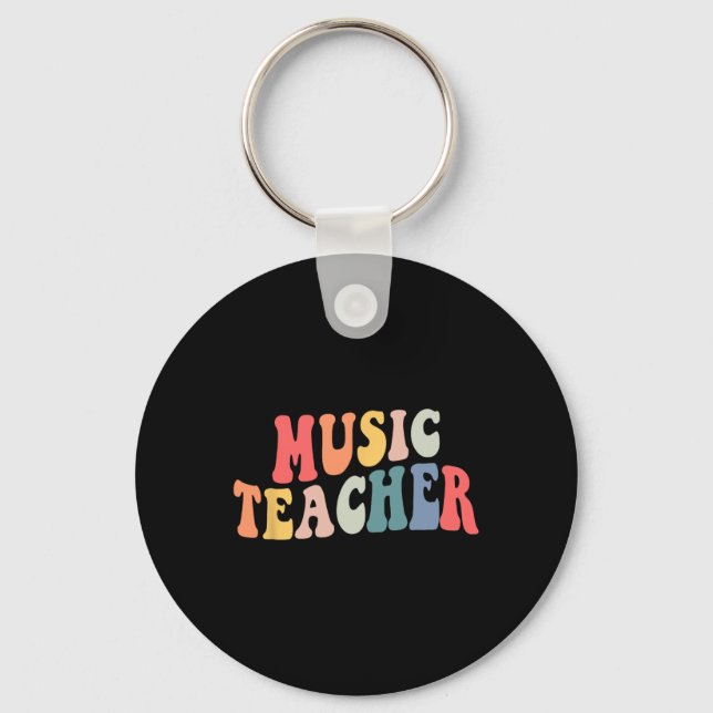 Groovy Music Teacher Teacher Back to school Nyckelring (Framsida)