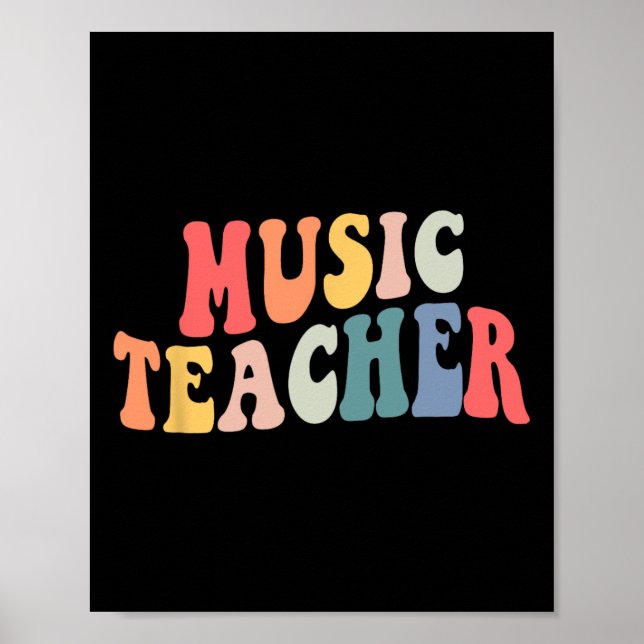 Groovy Music Teacher Teacher Back to school Poster (Framsidan)