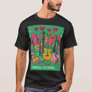 Groovy Musician with Heart-Shaped Guitars: 70 s Ps T Shirt