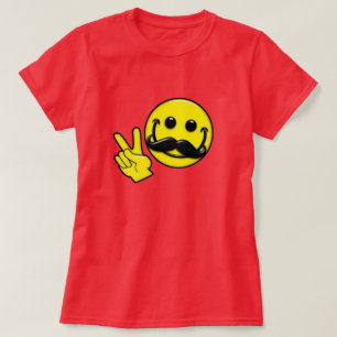 Groovy Mustache Peace T-shirt