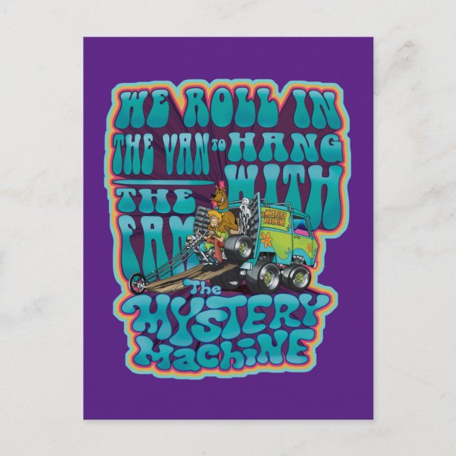 Groovy Mystoppy Maskin Fam Graphic Vykort (Framsida)
