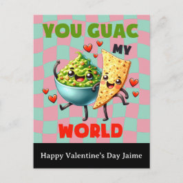 Groovy Nacho Cheese Guac Alla hjärtans dag Postkor Vykort