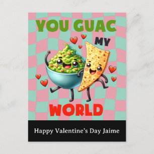 Groovy Nacho Cheese Guac Alla hjärtans dag Postkor Vykort