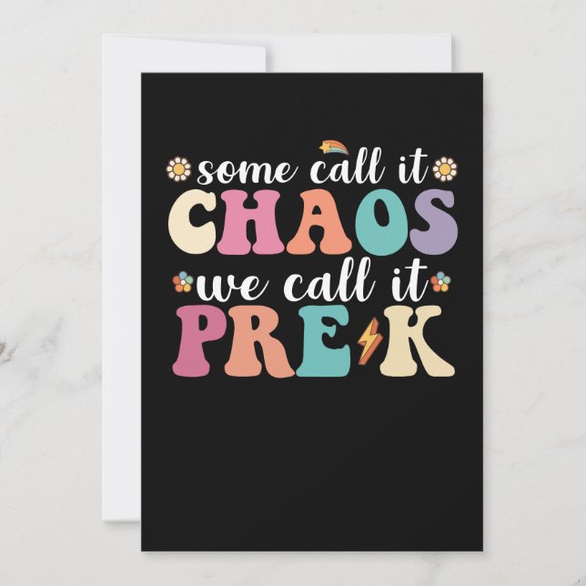 Groovy nån kallar det "Chaos" vi kallar det för "P Inbjudningar (Framsida)