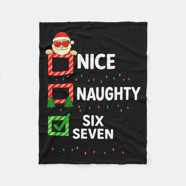 Groovy Naughty Six Seven 67 Christmas Family Xmas  Fleecefilt (Framsidan)
