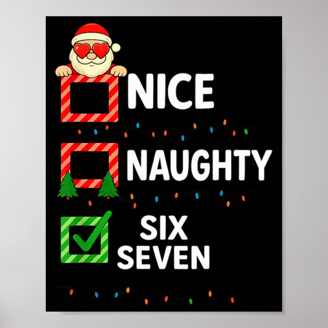 Groovy Naughty Six Seven 67 Christmas Family Xmas  Poster (Framsidan)