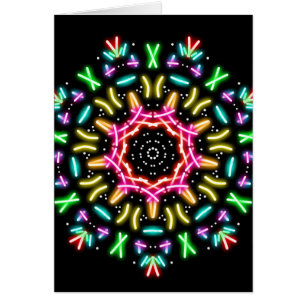 Groovy neon hälsningskort