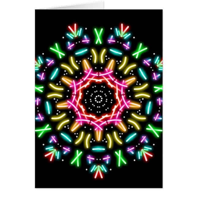 Groovy neon hälsningskort (Framsidan)