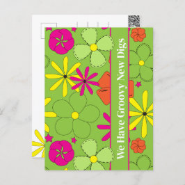 Groovy New Gräver Adress Flytta Announement Vykort