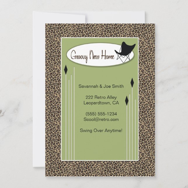 Groovy New Home Flytta Notice Meddelande (Framsida)