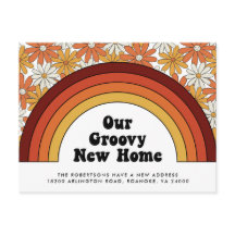 Groovy New Home Rainbow Retro Ny adress