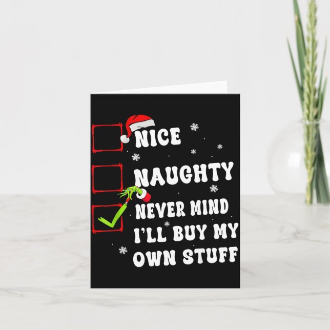 Groovy Nice Naughty Never Mind I'll Buy My Own Stu Kort (Framsida)