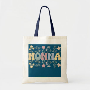 Groovy Nonna Grandmor Flowers Nonna Grandma Tygkasse