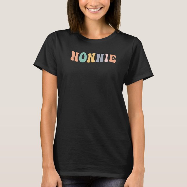 Groovy Nonnie Grandmor Nonnie Grandma T Shirt (Framsida)