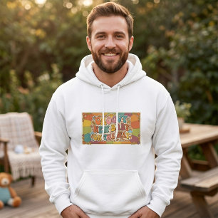 Groovy Nytt Barn på Väg Retro Solsken Hoodie