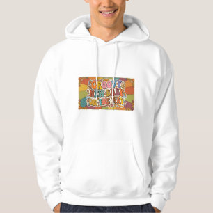 Groovy Nytt Barn på Väg Retro Solsken Hoodie