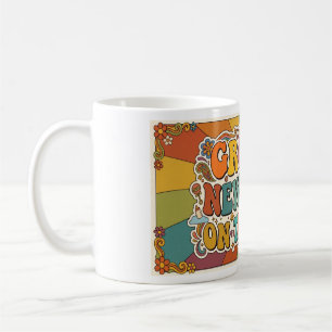 Groovy Nytt Barn på Väg Retro Solsken Kaffemugg