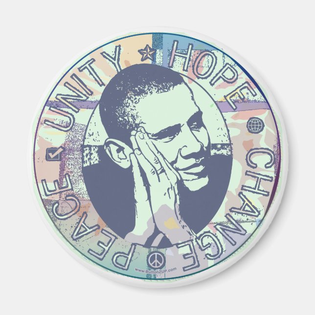 Groovy Obama 2008 Gear Magnet (Framsidan)