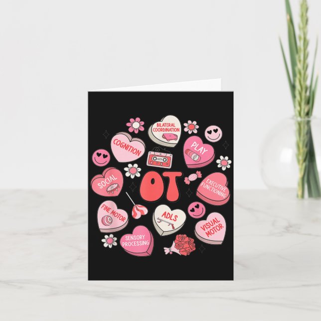 Groovy Occupational Therapy Valentine Ot Conversat Kort (Framsida)