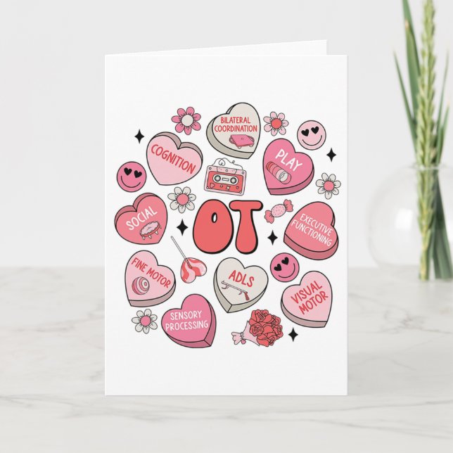 Groovy Occupational Therapy Valentine Ot Conversat Kort (Framsida)