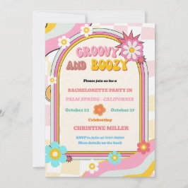 Groovy och Boozy Bachelorette Helg Itinerary Inbjudningar